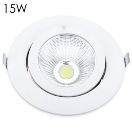 15W LED COB RECESSED CEILING LIGHT ADJUSTABLE SPOTLIGHT (WHITE GREY)