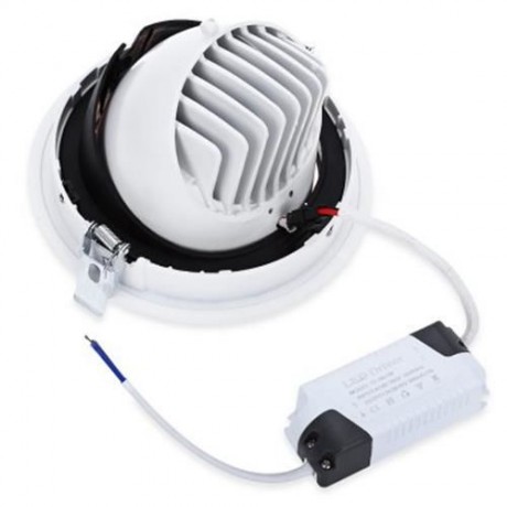 15W LED COB RECESSED CEILING LIGHT ADJUSTABLE SPOTLIGHT (WHITE GREY)