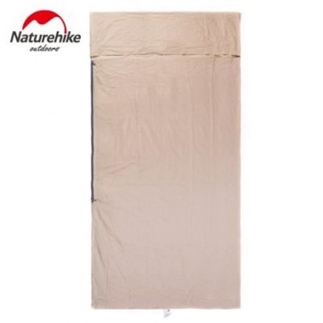 NATUREHIKE PORTABLE ULTRA-LIGHT COTTON WIDENED OUTDOOR LINER SLEEPING BAG (FLAXEN)