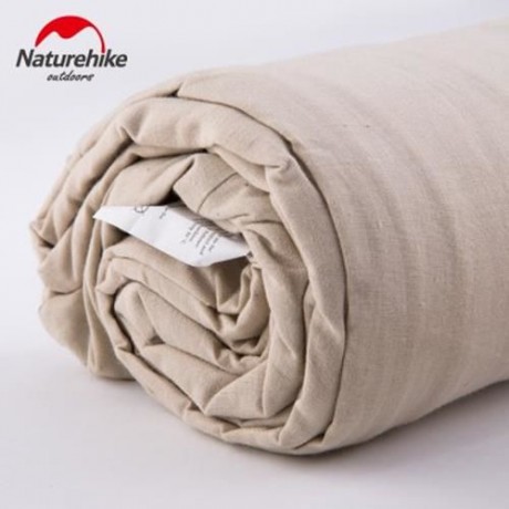 NATUREHIKE PORTABLE ULTRA-LIGHT COTTON WIDENED OUTDOOR LINER SLEEPING BAG (FLAXEN)