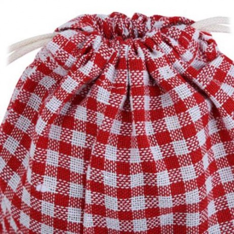 GRID TENSIBILITY ROPE HANDCRAFT COTTON BUGGY BAG FOR WOMEN (RED WITH WHITE)
