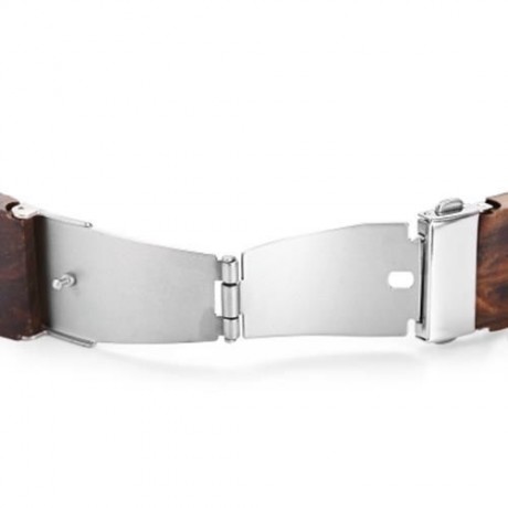 BEWELL ZS - W086B WOOD QUARTZ MEN WATCH ANALOG DATE DISPLAY (EBONY WOOD)