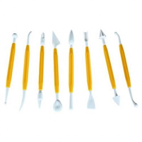 46PCS FLOWER FONDANT CAKE DECORATING KIT COOKIE MOLD ICING PLUNGER CUTTER TOOLS (WHITE)