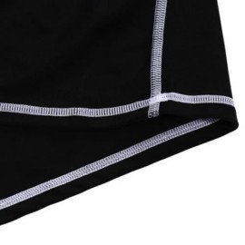 SHORT SLEEVES STRAITJACKET TOP COLLAR RASH GUARD LYCRA SWIMSUIT SURFING SWIM SHIRT (BLACK)