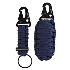 INLIFE EXCLUSIVE SURVIVAL CARABINER FLINT FIRE STARTER FISHING TOOLS WITH KEY CHAIN (PURPL