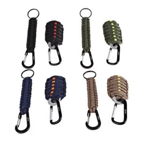 INLIFE 14 IN 1 EXCLUSIVE SURVIVAL CARABINER FISHING TOOLS WITH SNAP HOOK KEY CHAIN (PURPLI