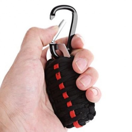 INLIFE 14 IN 1 EXCLUSIVE SURVIVAL CARABINER FISHING TOOLS WITH SNAP HOOK KEY CHAIN (RED WI