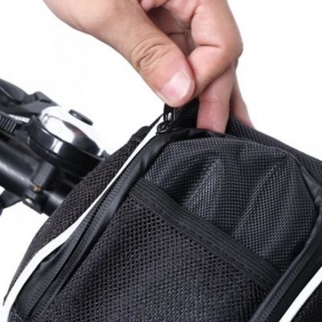 B - SOUL BICYCLE CYCLING BIKE QUICK RELEASE HANDLEBAR BAG FRONT BASKET POUCH WITH RAIN COV