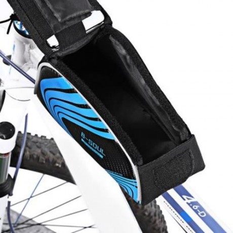 B-SOUL BICYCLE WATER RESISTANT REFLECTIVE STRIP MOUNT FOR 5.7 INCHES HANDLEBAR PHONE BAG (