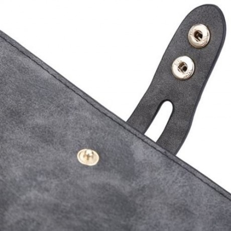 GUAPABIEN UMBRELLA TASSEL SOLID COLOR LETTER DUAL SNAP FASTENERS LONG CLUTCH WALLET FOR WO