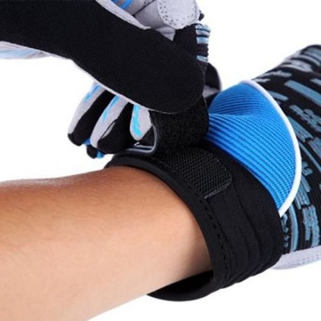 MOKE HANDY CYCLING MUFFLER GLOVES MITTEN SPORTS TOOL (BLUE AND BLACK)