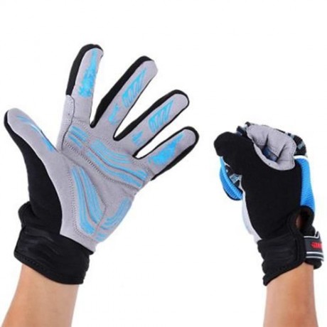 MOKE HANDY CYCLING MUFFLER GLOVES MITTEN SPORTS TOOL (BLUE AND BLACK)