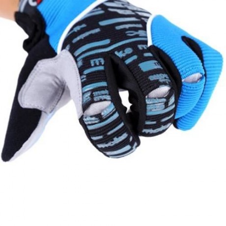 MOKE HANDY CYCLING MUFFLER GLOVES MITTEN SPORTS TOOL (BLUE AND BLACK)