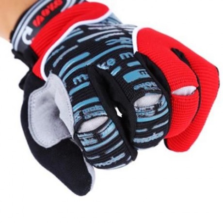 MOKE HANDY CYCLING MUFFLER GLOVES MITTEN SPORTS TOOL (RED WITH BLACK)