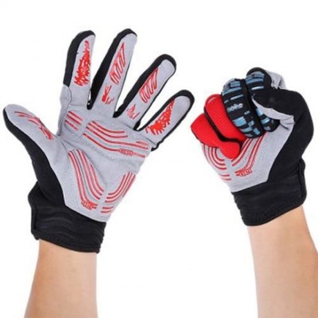 MOKE HANDY CYCLING MUFFLER GLOVES MITTEN SPORTS TOOL (RED WITH BLACK)
