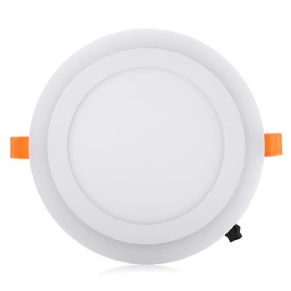 ROUND LED BLUE WHITE PANEL LIGHT RECESSED CEILING LAMP (WHITE GREY)
