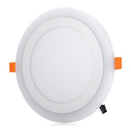 ROUND LED BLUE WHITE PANEL LIGHT RECESSED CEILING LAMP (WHITE GREY)