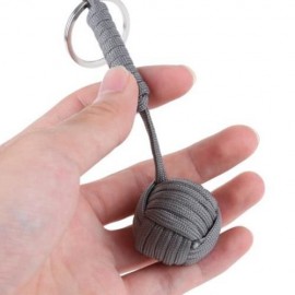 DURABLE KEY RING PARACHUTE CORD BALL SELF RESCUE KIT (GRAY)