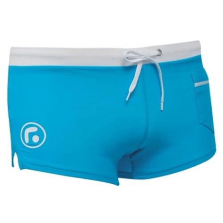 SEXY MEN COLOR BLOCK DRAWSTRING BEACH WEAR BOXERS (BLACK)