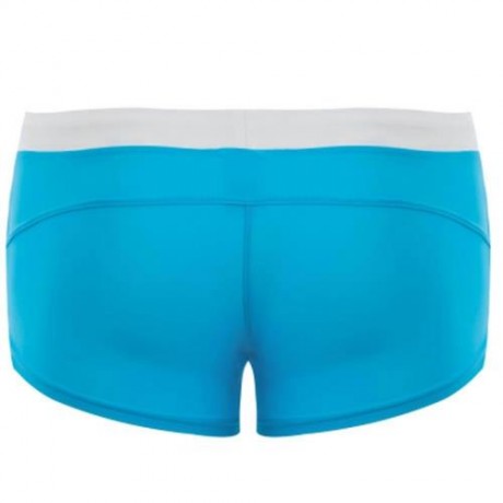 SEXY MEN COLOR BLOCK DRAWSTRING BEACH WEAR BOXERS (BLACK)