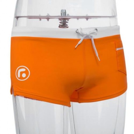 SEXY MEN COLOR BLOCK DRAWSTRING BEACH WEAR BOXERS (ORANGE)