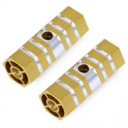 PAIRED OUTDOOR NON-SLIP COLUMN SHAPE BICYCLE PEDAL FOR CRAZY RIDER (GOLDEN)