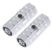 PAIRED OUTDOOR NON-SLIP COLUMN SHAPE BICYCLE PEDAL FOR CRAZY RIDER (SILVER)