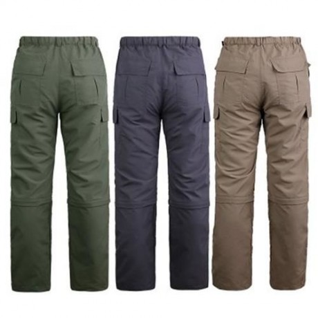 ULTRALIGHT MALE CASUAL PANTS REMOVABLE TROUSER CAMPING KIT (GRAY)