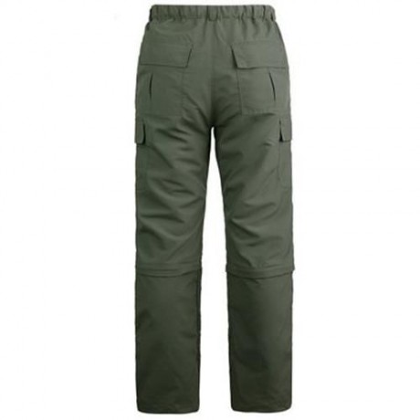 ULTRALIGHT MALE CASUAL PANTS REMOVABLE TROUSER CAMPING KIT (ARMY GREEN)