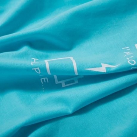 REFRESHING ROUND COLLAR CARTOON PRINT CANDY COLOR TANK TOP FOR MEN (TIFFANY BLUE)