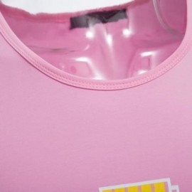 REFRESHING ROUND COLLAR CARTOON PRINT CANDY COLOR TANK TOP FOR MEN (PINK)