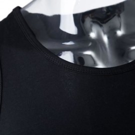 REFRESHING ROUND COLLAR CARTOON PRINT CANDY COLOR TANK TOP FOR MEN (BLACK)