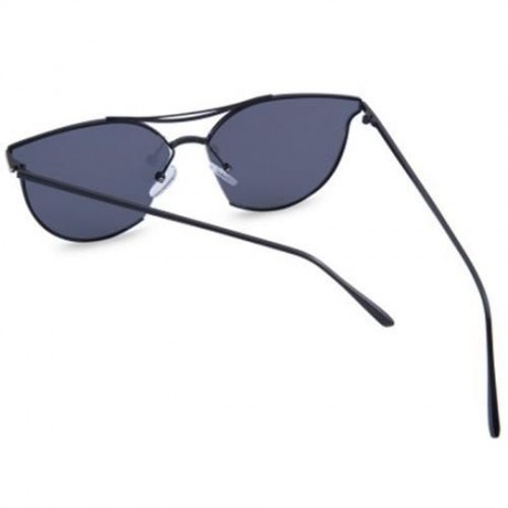 CUTE UNISEX JELLY COLOR ROUND METAL FRAME SUNGLASSES (BLACK FRAME   GREY LENS)