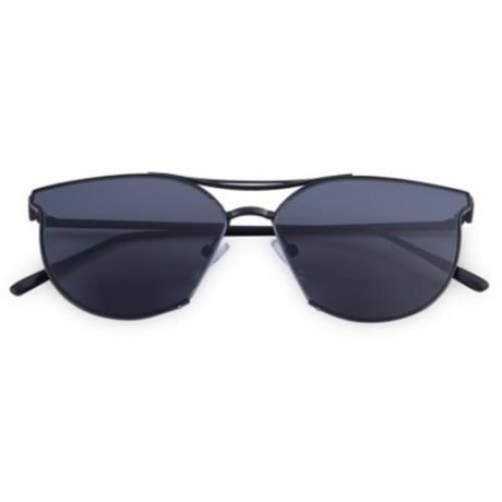 CUTE UNISEX JELLY COLOR ROUND METAL FRAME SUNGLASSES (BLACK FRAME   GREY LENS)