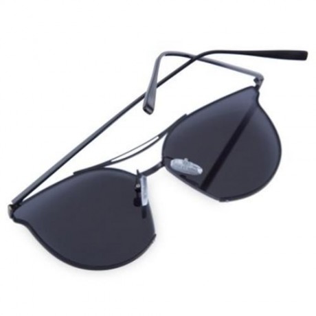 CUTE UNISEX JELLY COLOR ROUND METAL FRAME SUNGLASSES (BLACK FRAME   GREY LENS)