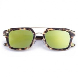 VINTAGE UNISEX COLOR COATED SQUARE FRAME DRIVER EYEWEAR (YELLOW)