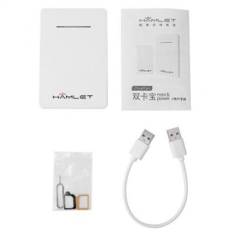 HAMLET IDUALSIM POWER SINGLE SIM CARD ADAPTER POWER SUPPLY BLUETOOTH 4.0 CONNECTION FOR IP