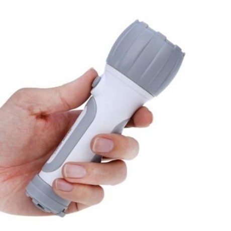 ZUKE ZK8156D 1W LED RECHARGEABLE TORCH FLASHLIGHT FOR OUTDOOR (GREY AND WHITE)