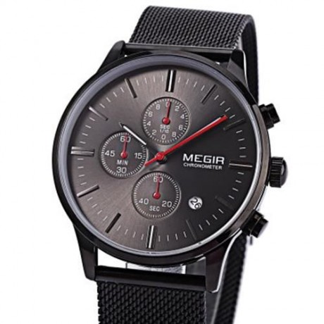 MEGIR M2011 MALE MULTIFUNCTIONAL QUARTZ WATCH CALENDAR CHRONOGRAPH WATER RESISTANCE LUMINO