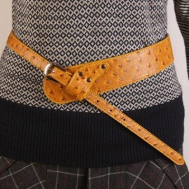 CHARACTERISTIC PIN BUCKLE RIVET PU WAISTBAND FOR WOMEN