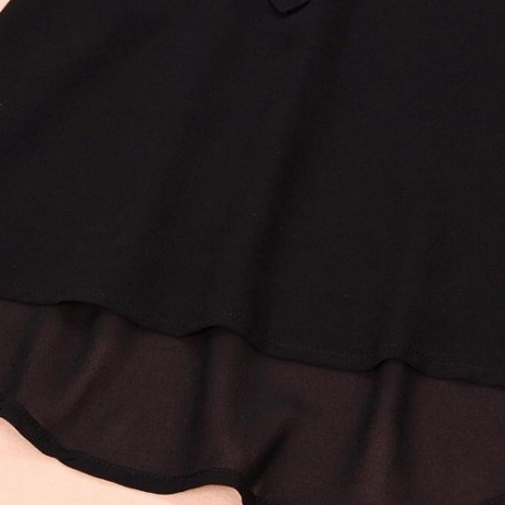 SIMPLE STYLE V-NECK CHIFFON SOLID COLOR LONG SLEEVE WOMEN'S BLOUSE
