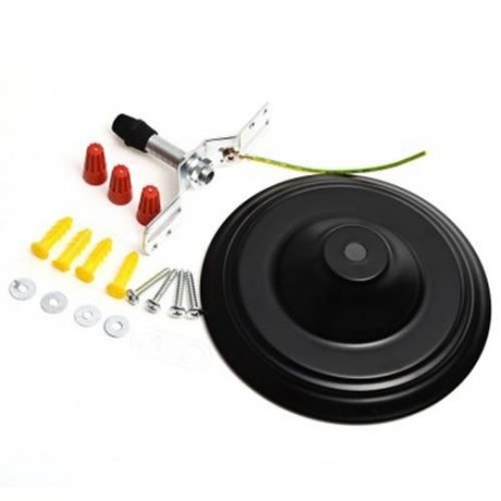 CY - DD - 036 INDUSTRIAL BELL GLASS LAMP SHADE RETRO PENDENT CEILING LIGHT SOCKET (BLACK)