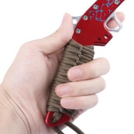PORTABLE ROPE WOVEN FISH GRIP LURES PLIERS FINDER FISHING ACCESSORY (RED)