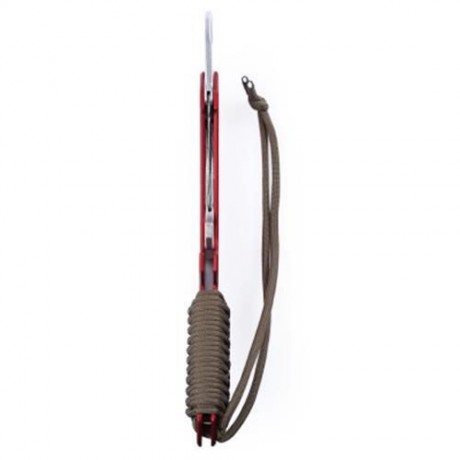 PORTABLE ROPE WOVEN FISH GRIP LURES PLIERS FINDER FISHING ACCESSORY (RED)