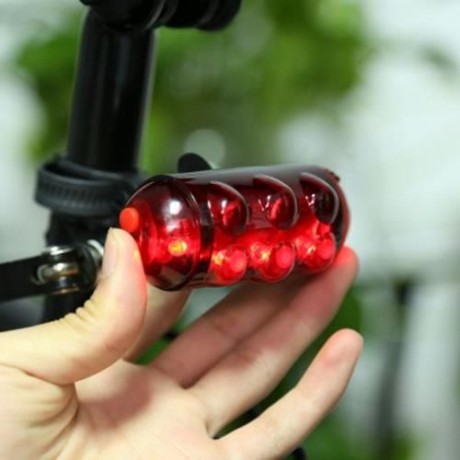 SUNDING 10 LEDS 8 MODES WATER RESISTANT SUPER BRIGHT BICYCLE SAFETY LIGHT TAILLIGHT (RED)