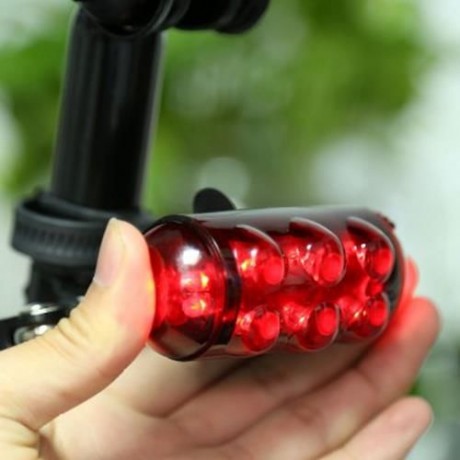 SUNDING 10 LEDS 8 MODES WATER RESISTANT SUPER BRIGHT BICYCLE SAFETY LIGHT TAILLIGHT (RED)