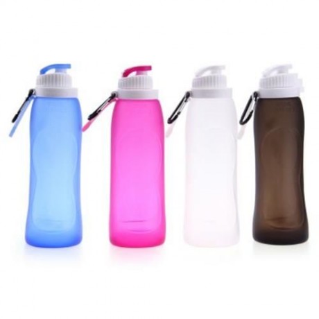 MY FRIDAY 500ML FOLDABLE LEAKPROOF SILICONE WATER BOTTLE FOR OUTDOOR SPORTS CAMPING HIKING
