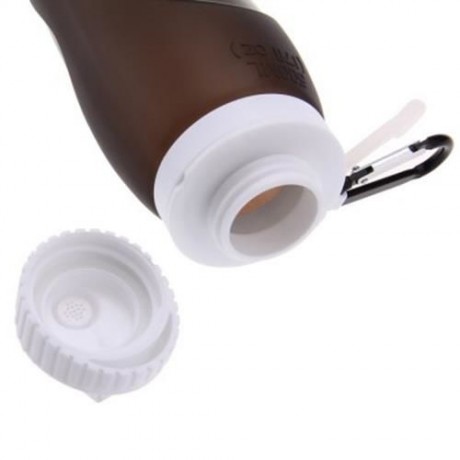 MY FRIDAY 500ML FOLDABLE LEAKPROOF SILICONE WATER BOTTLE FOR OUTDOOR SPORTS CAMPING HIKING