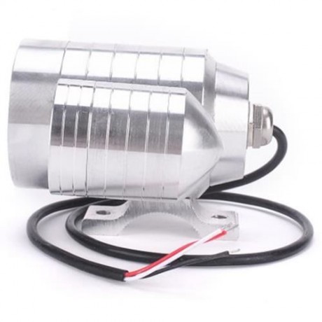 D1109S 12 - 60V 30W 1200LM 3-IN-1 BRIGHT HEADLIGHT RED / BLUE FLASHING LIGHT FOR MOTORBIKE