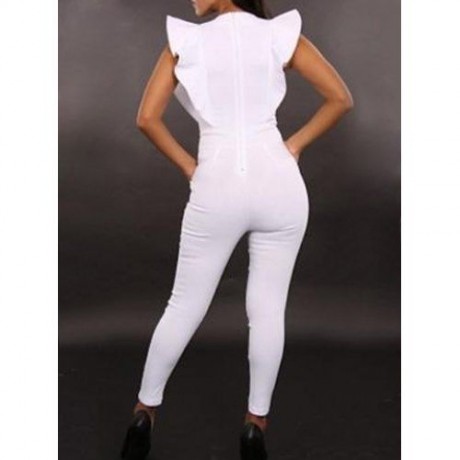 WOMEN'S FLOUNCE JUMPSUIT (BLACK, SIZE S/M/L)